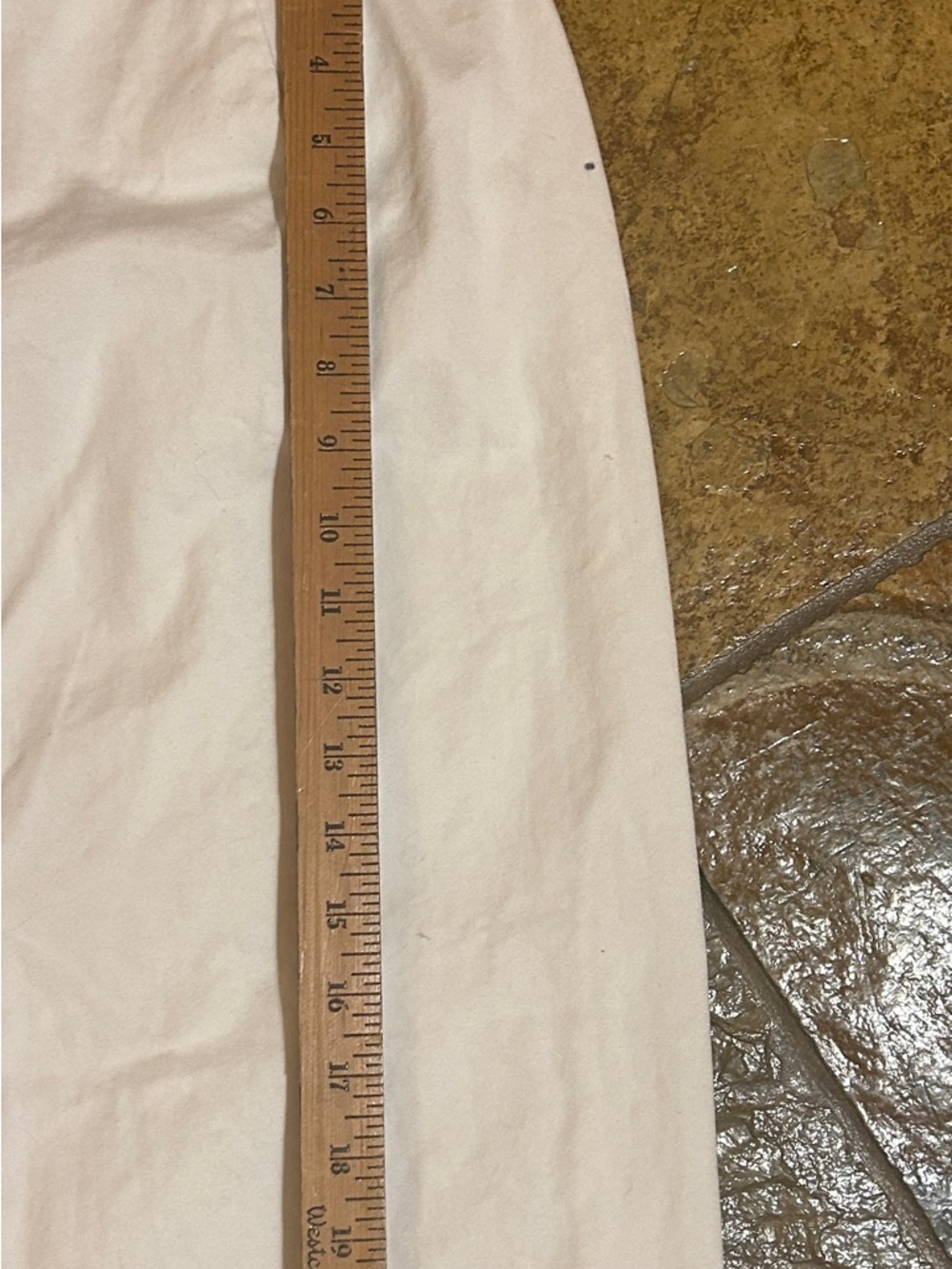 Pendleton Vtg White Cotton Denim Skirt Size 12 Straight Pencil Classic Preppy - Picture 2 of 4